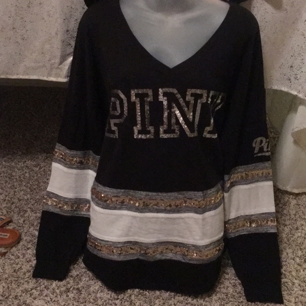 Love pink bling top